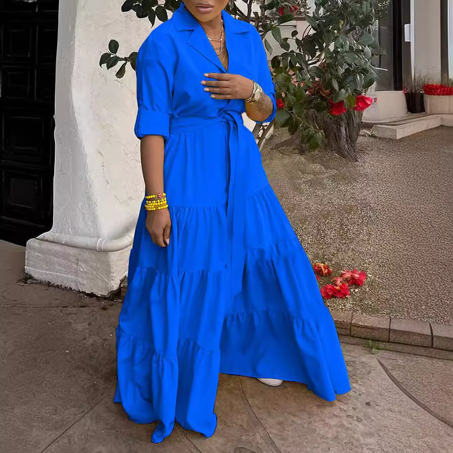 Women's multi-colored patchwork dress, ideal for spring/summer.