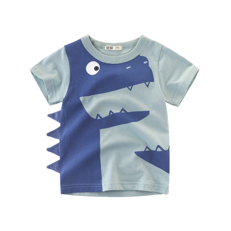 Camiseta de Verano para Niño — Algodón Puro Manga Corta