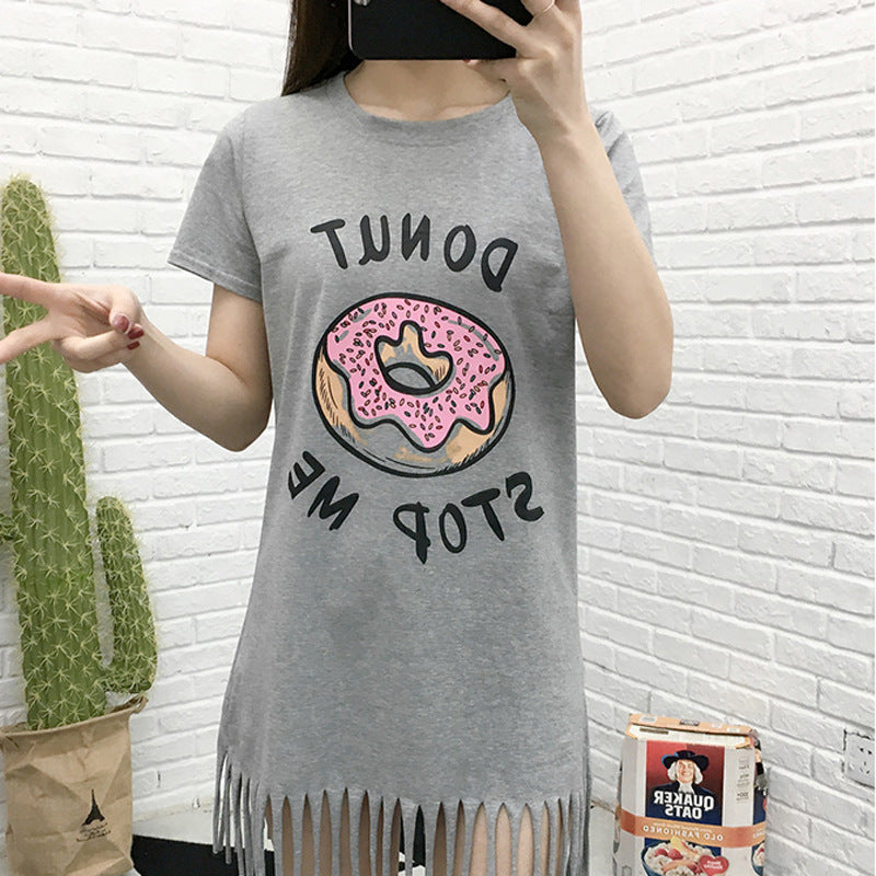 Vestido con Flecos Donut a Juego Madre e Hija — Algodón