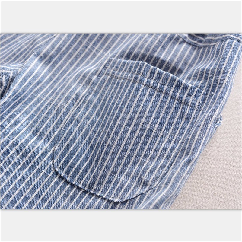 Conjunto de Pantalón Corto a Rayas con Estampado de Dinosaurio para Niño — Algodón 97%