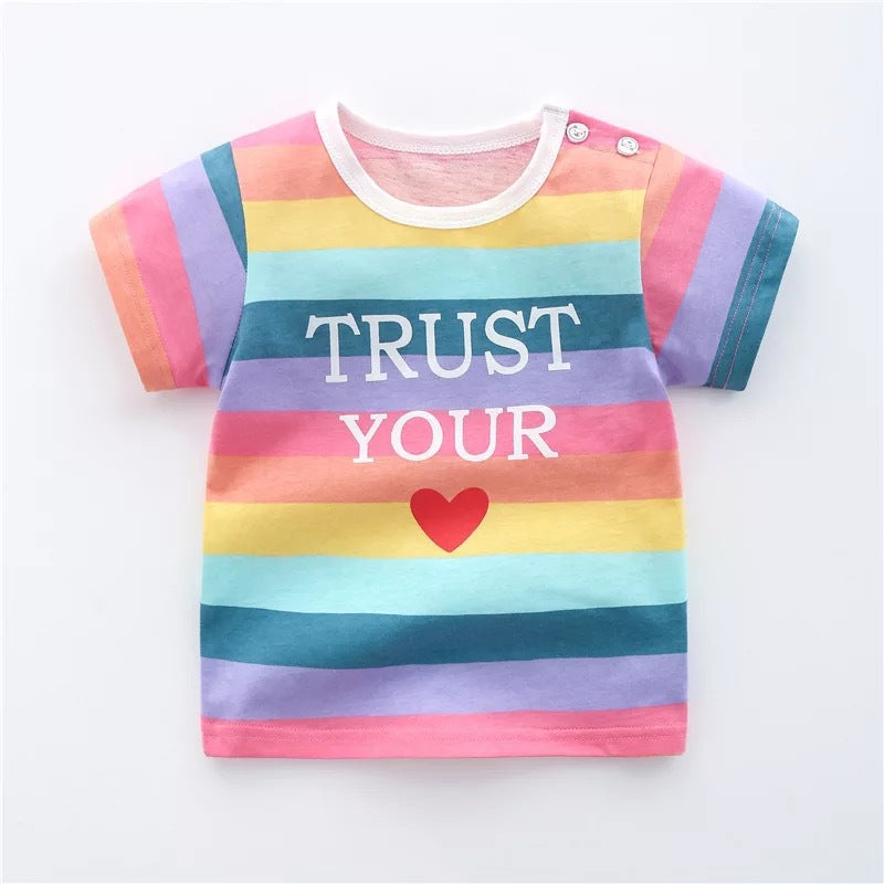 Camiseta de Algodón para Niños — Suave y Transpirable