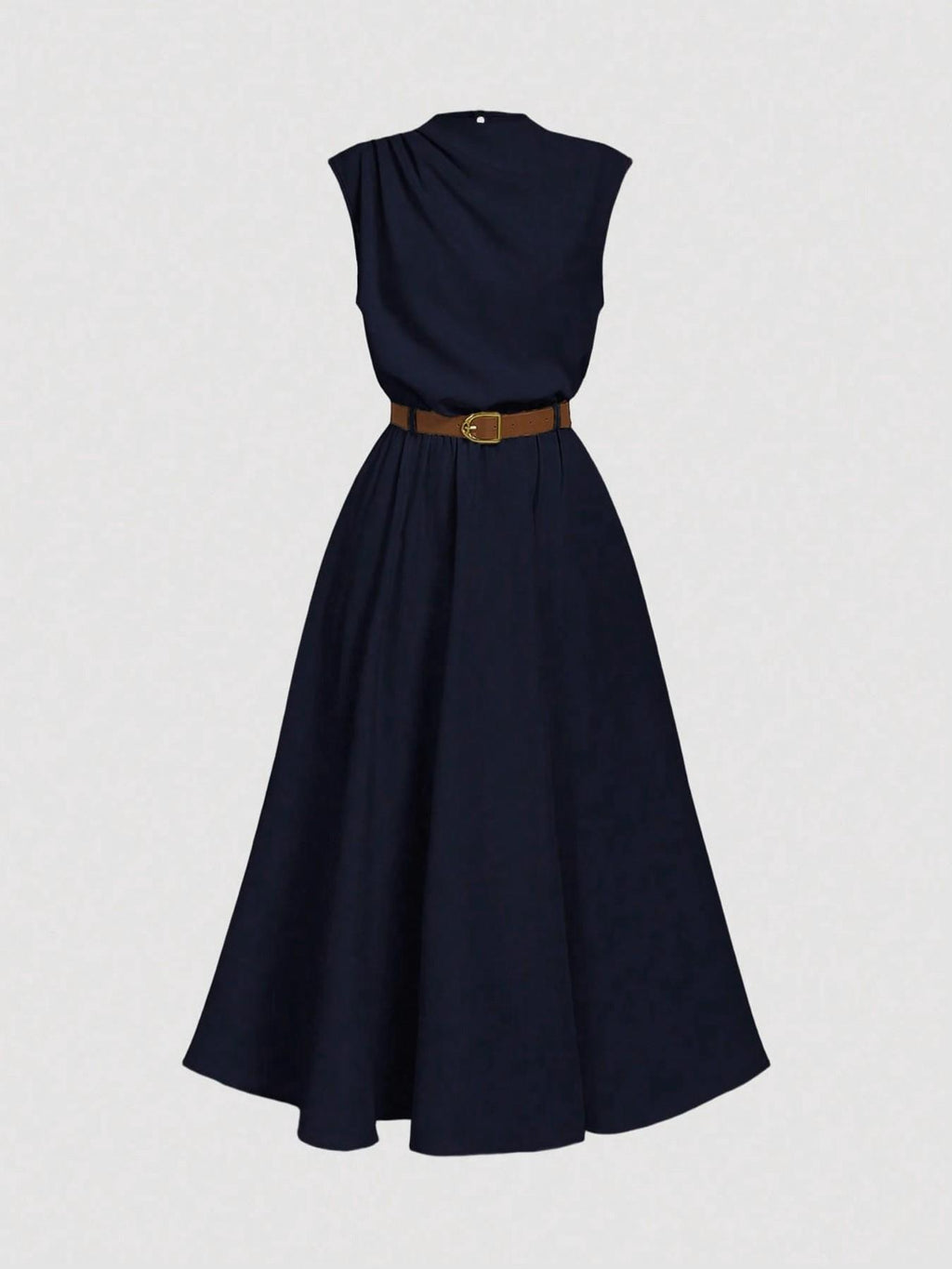 Vestido Sin Mangas de Cintura Alta para Mujer