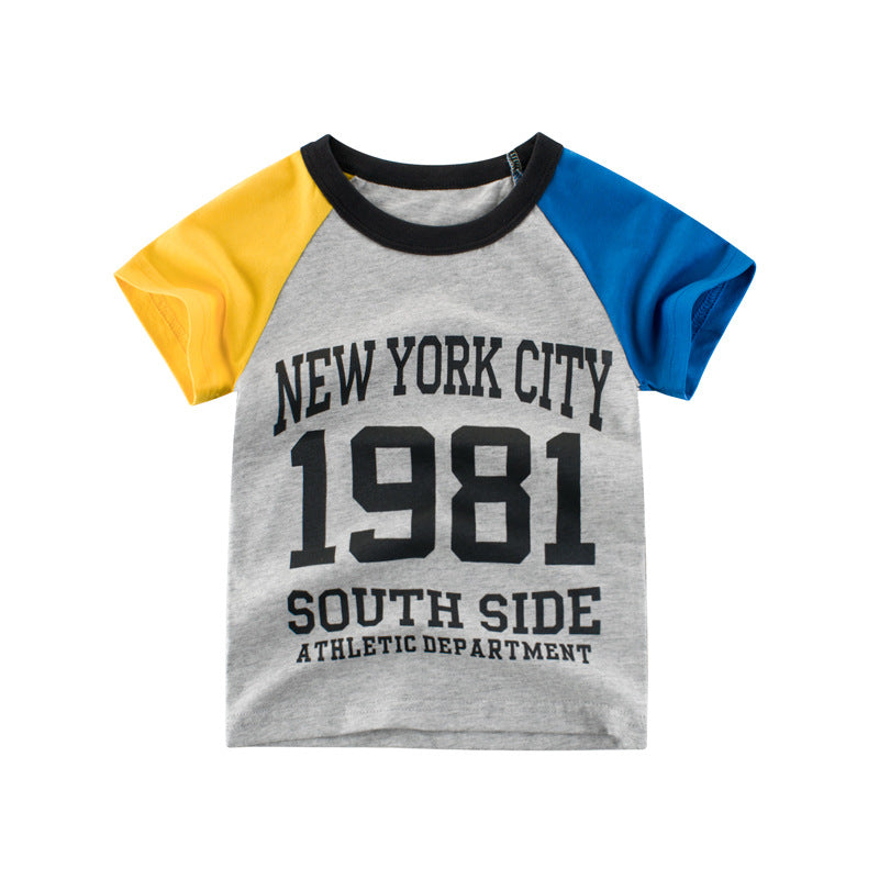 Camiseta de Manga Corta de Verano para Niños — Algodón