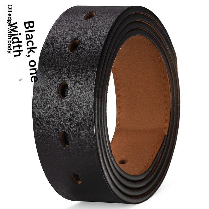 Cinturón de cuero informal para hombre,  con hebilla de pasador.