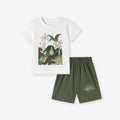 Summer Cartoon Print Short Sleeve Kids Set