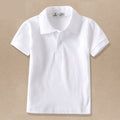 Camiseta Infantil Blanca con Solapa para Niños — Algodón
