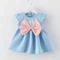 Vestido Vaquero con Lazo para Niña — Algodón Verano