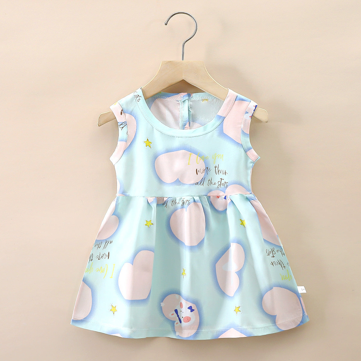 Vestido de Niña de Algodón y Seda Fino
