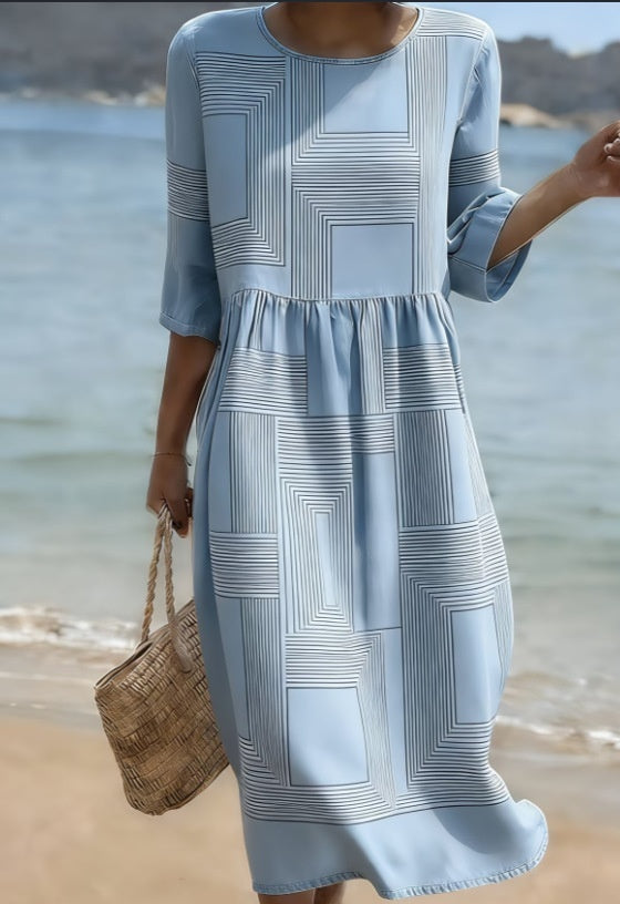 New resort-style casual floral print dress