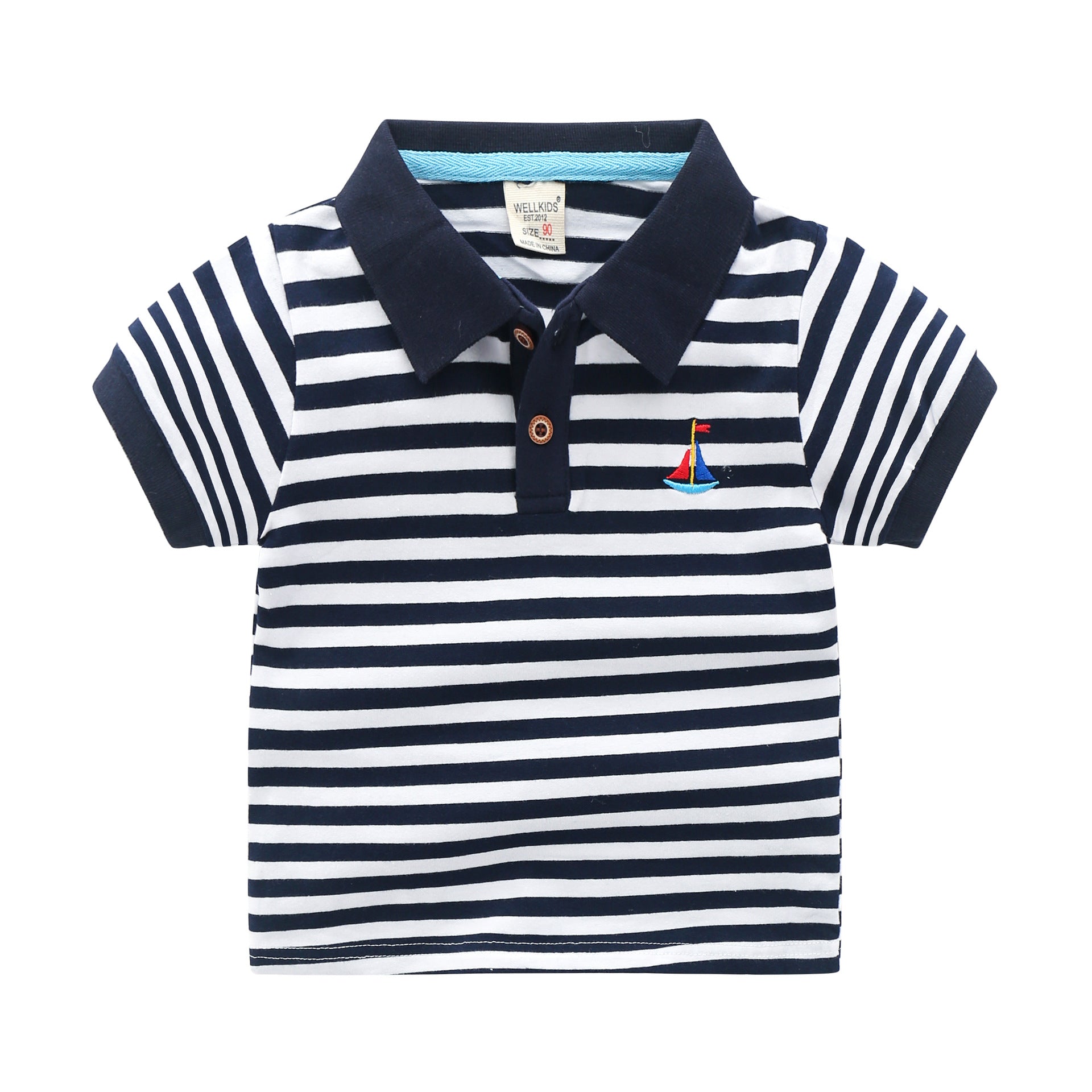 Camiseta Polo Manga Corta con Solapa para Niños — Verano