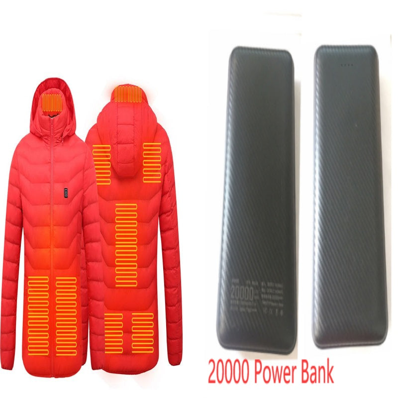 Chaqueta térmica de invierno con calefacción USB, abrigo de algodón con cremallera, calentador térmico, chaleco calefactor para hombre.