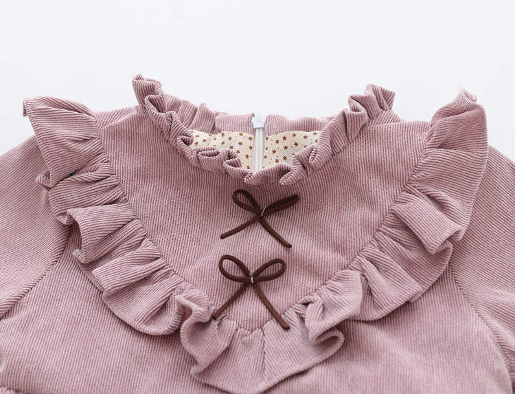 Vestido de Pana para Bebé Niña — Blusa de Primavera Casual