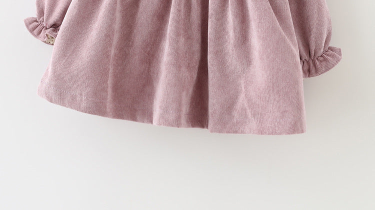 Vestido de Pana para Bebé Niña — Blusa de Primavera Casual