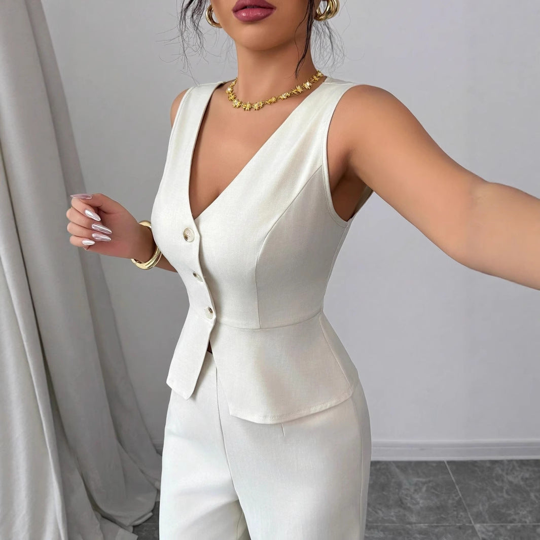 Conjunto Mujer Dos Piezas Pantalón Pata Ancha