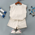 two-piece sleeveless top and shorts set
