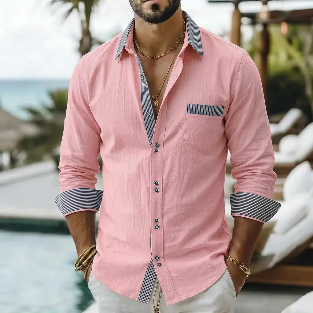 Camisa de Manga Larga Informal para Hombre