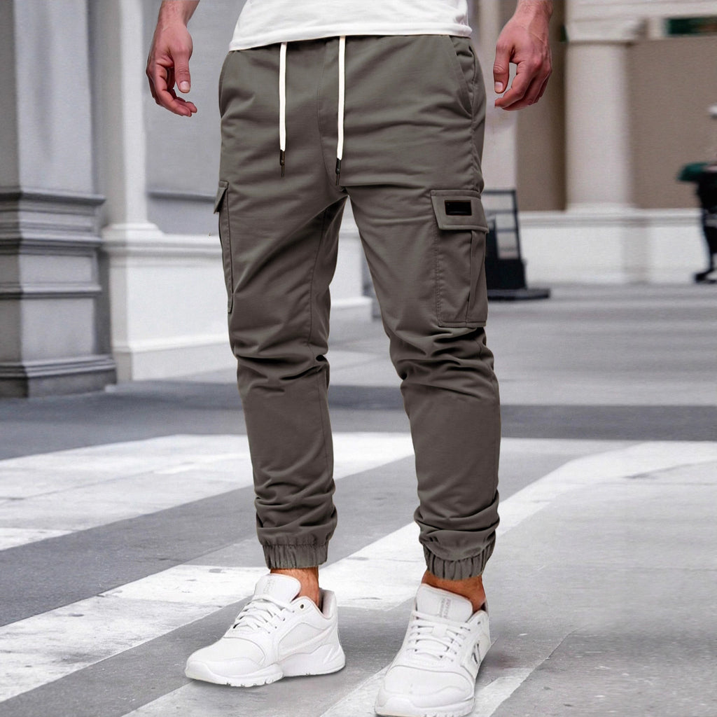 Pantalón de Hombre con Puño Elástico y Cordón Ajustable