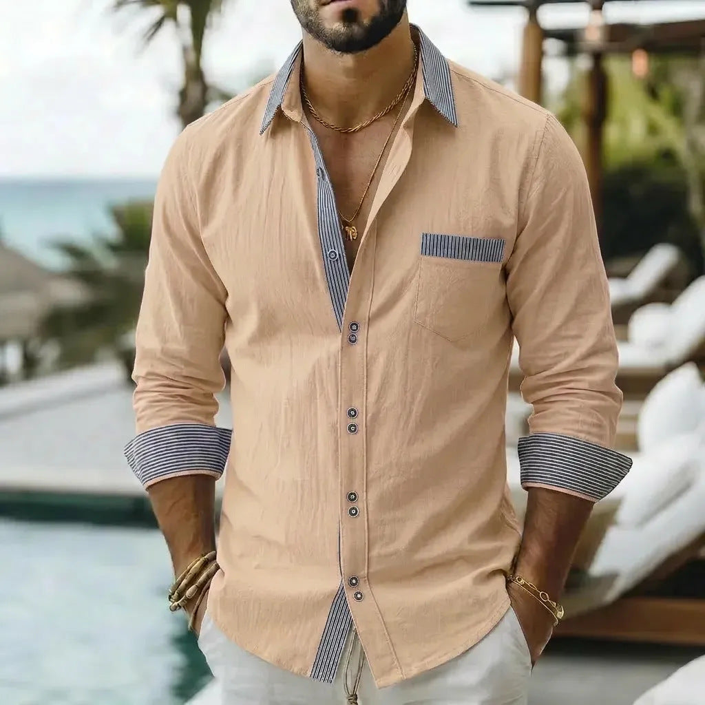 Camisa de Manga Larga Informal para Hombre