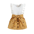 Conjunto de Dos Piezas con Top Sin Mangas y Falda Floral para Niña — Algodón 95%