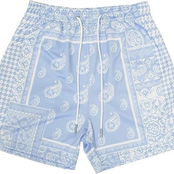 Pantalones cortos deportivos transpirables de malla para hombre