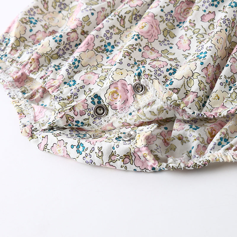 Pelele de Algodón con Estampado Floral Campestre para Bebé — 100% Algodón