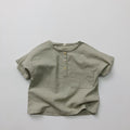 Camiseta Infantil de Ramio Transpirable — Estilo Retro Verano
