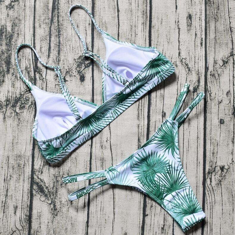 Traje de baño sexy para mujer, con efecto push-up, micro bikini, conjunto de bikini de verano de dos piezas con relleno.