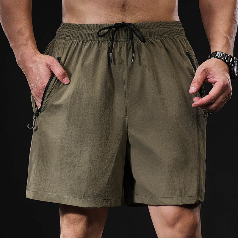 Pantalones cortos deportivos casuales para hombre, estilo fresco y ligero, ideales para el verano.