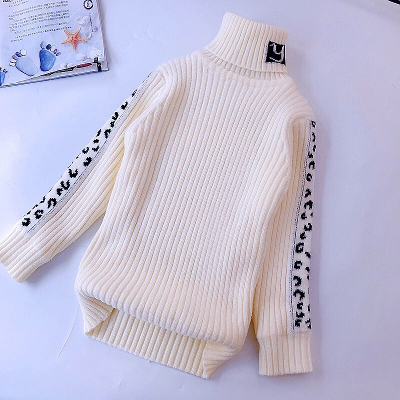 GIRL'S LEOPARD PRINT SWEATERS