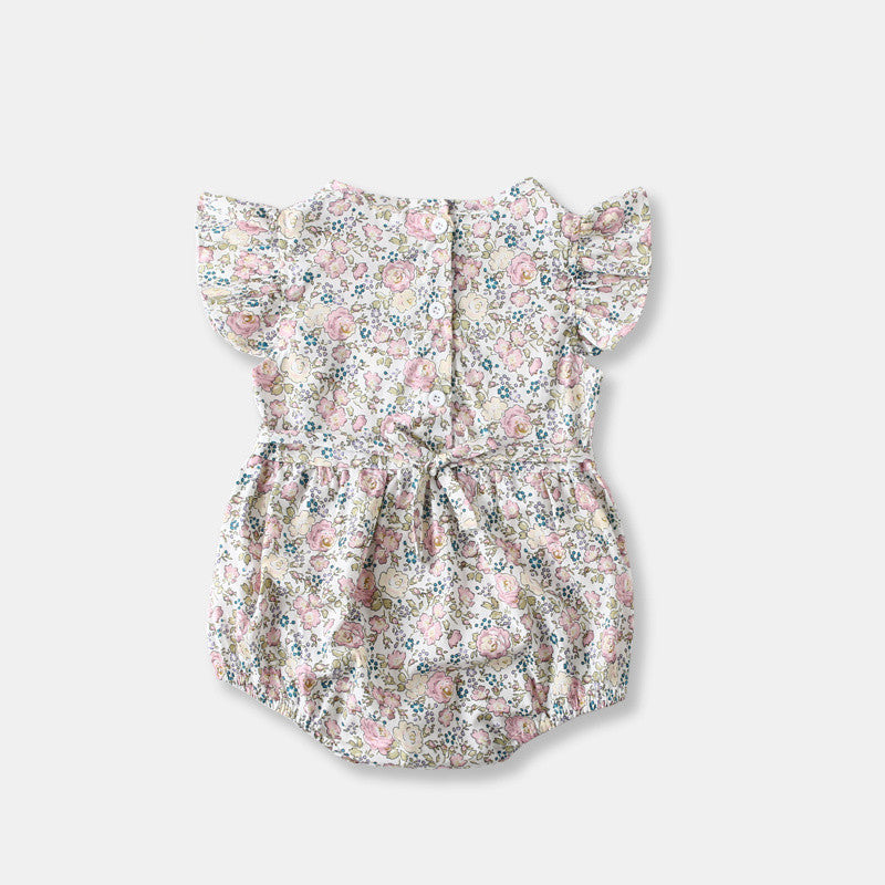 Pelele de Algodón con Estampado Floral Campestre para Bebé — 100% Algodón