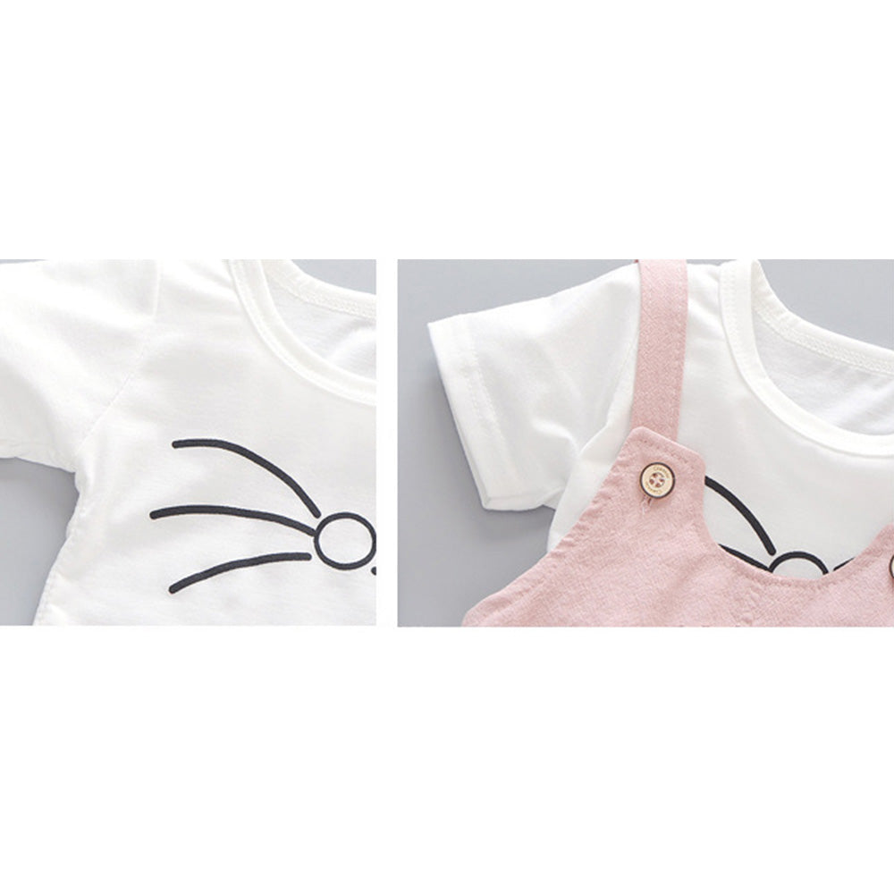 Traje de Bebé Tipo Peto con Estampado Cartoon — Algodón Suave
