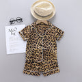 Pijama de Niña de Manga Corta con Estampado de Leopardo — Cómodo y Divertido