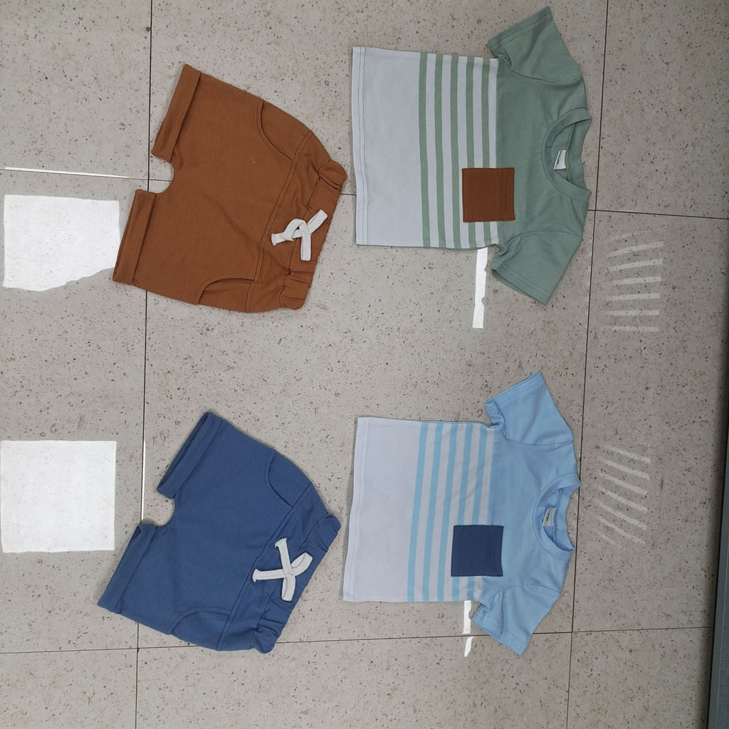Traje de Pantalón Corto y Camiseta de Algodón para Niño — Cómodo y Elegante