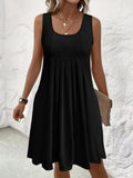 Vestido informal holgado sin mangas con bolsillos