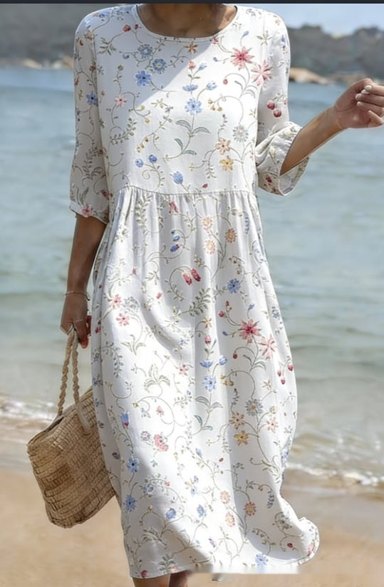 Nuevo vestido casual de estilo resort con estampado floral