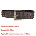 Womens Retro Punk Style Leather Belt With Rivet Decorations