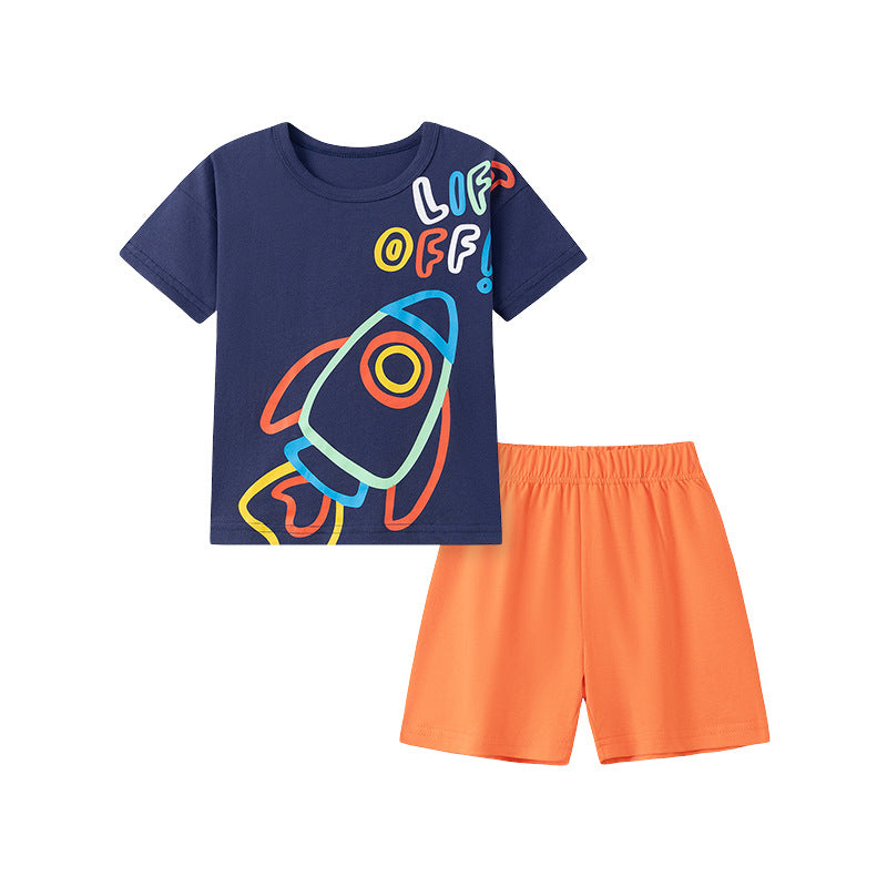 Conjunto de verano de manga corta para niño