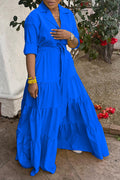Women's multi-colored patchwork dress, ideal for spring/summer.