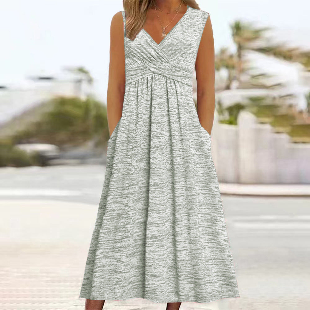 Vestido casual de verano para mujer de tallas grandes.