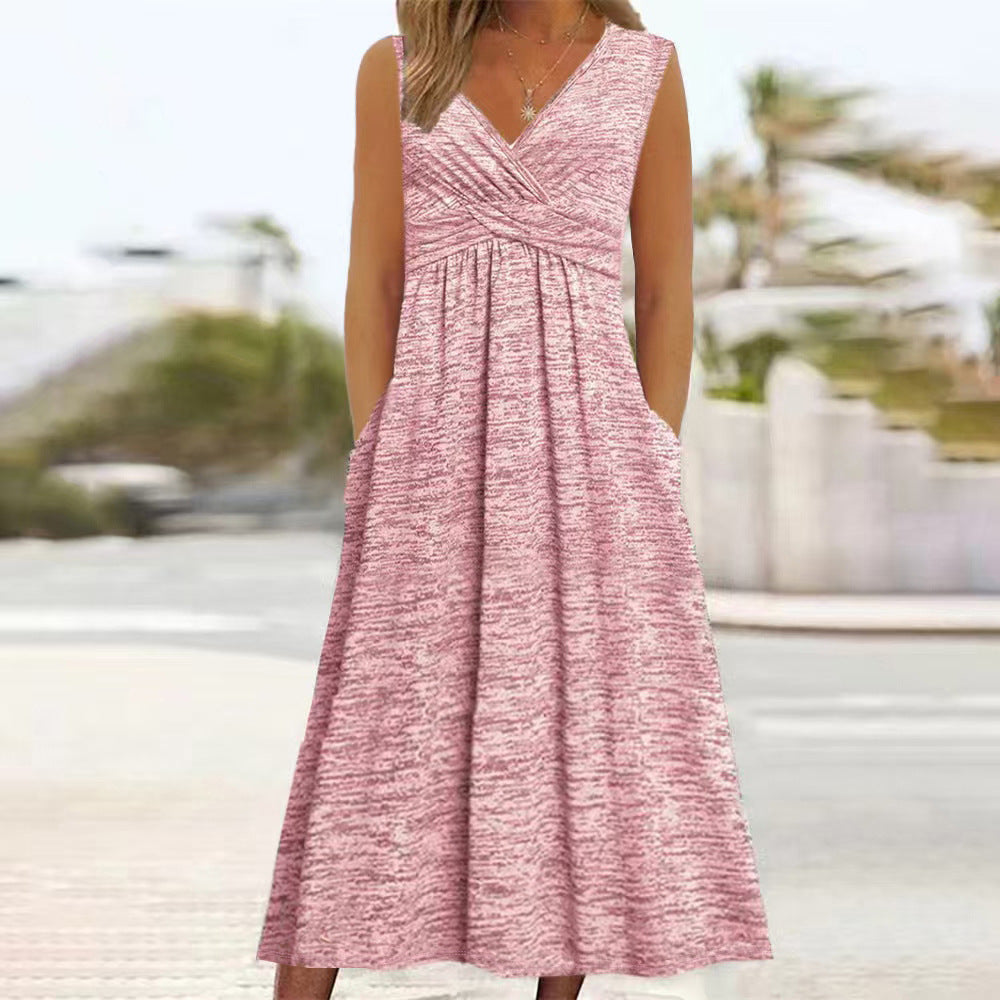 Vestido casual de verano para mujer de tallas grandes.
