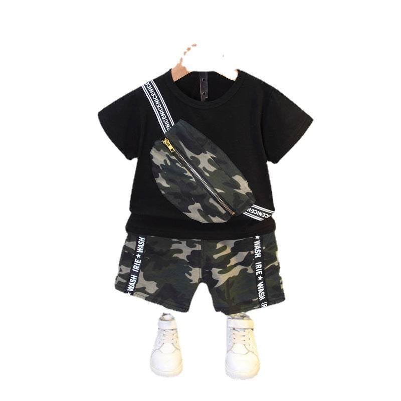 Traje de Manga Corta Estilo Camuflaje para Niño — Aventurero y Fresco