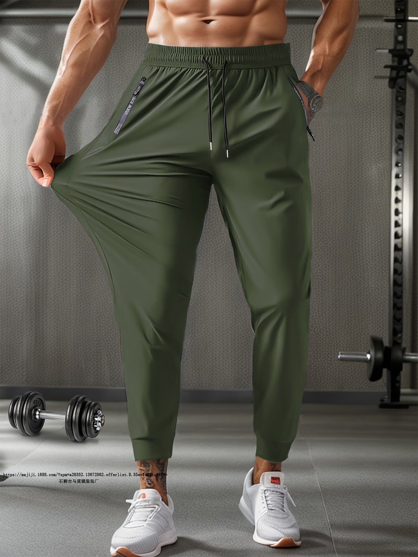 Pantalones de verano para hombre de nailon y seda helada.