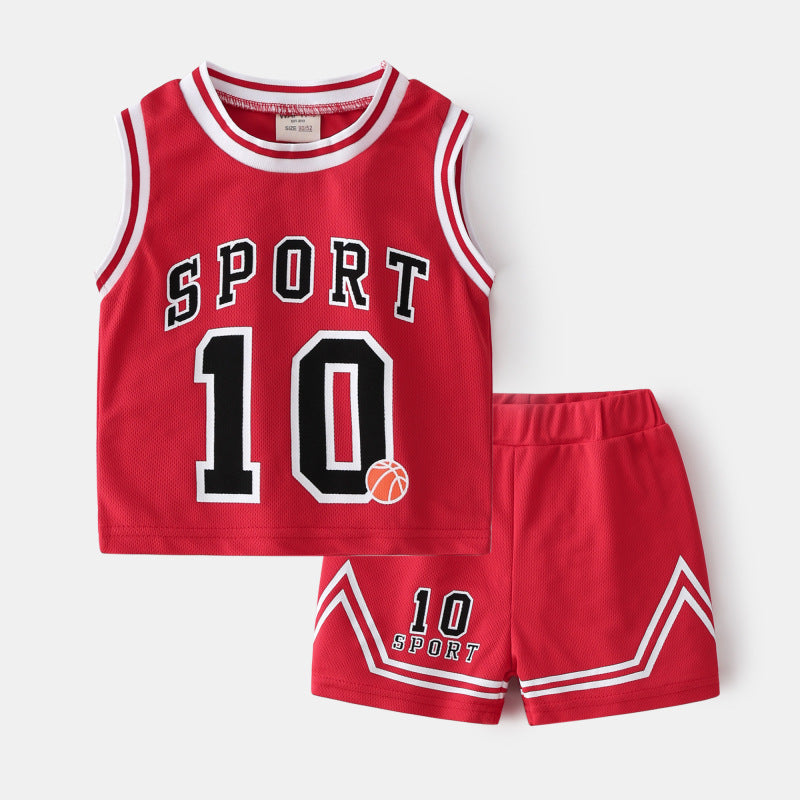 Conjunto de Baloncesto de Dos Piezas para Niños — Ropa Deportiva Infantil