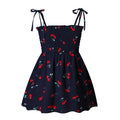 Vestido Princesa Bebé Niña Falda Mariposas Estampado Floral — Algodón