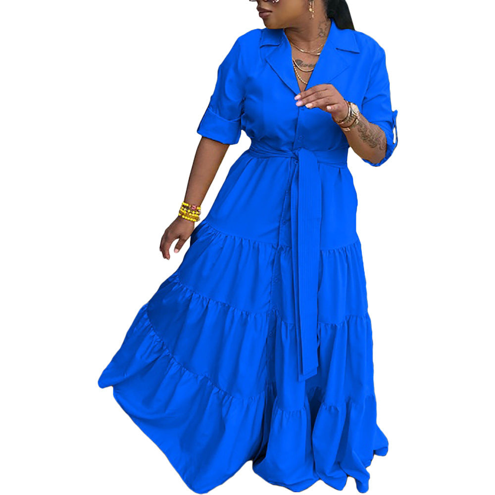 Women's multi-colored patchwork dress, ideal for spring/summer.