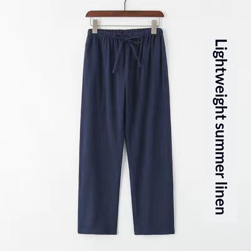 Pantalón Casual de Algodón y Lino para Hombre