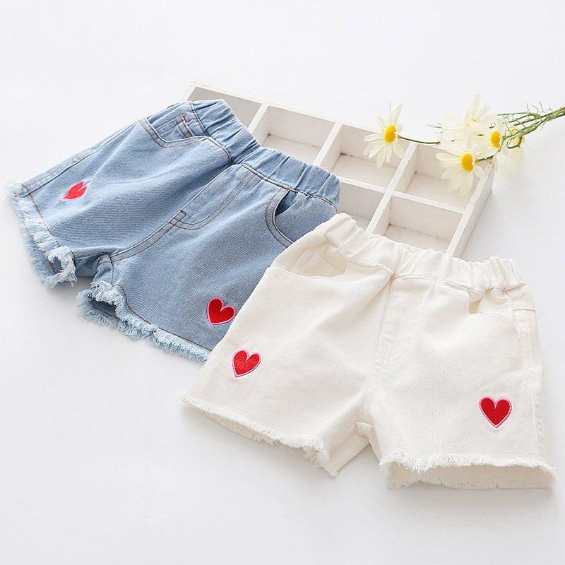 Shorts Vaqueros Bordados Niña — Estilo y Comodidad