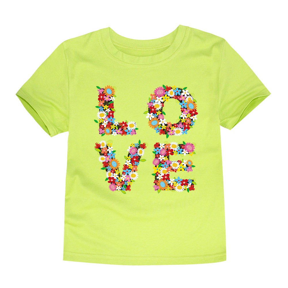 Camiseta Niña Estampado Love Algodón
