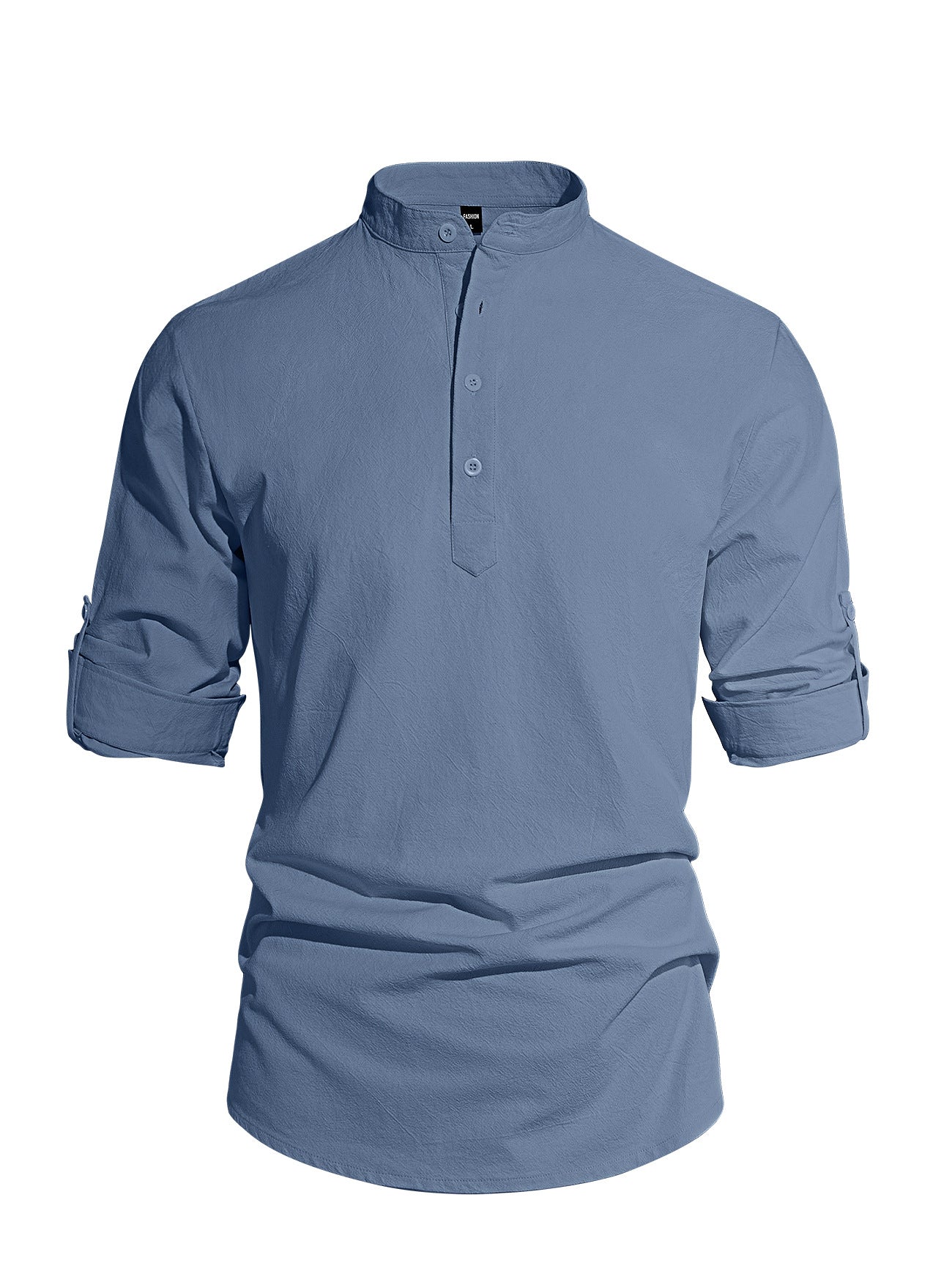 CAMISA DE MANGA LARGA DE ALGODON Y LINO