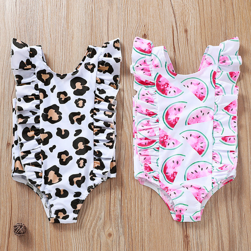 Traje de Baño Una Pieza para Niñas — Bañador Estampado